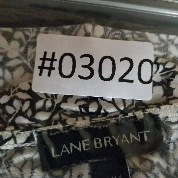 Lane Bryant Shirts Womens 14 Black White Drape Neck Layered Sleeveless Blouse - Picture 9 of 9